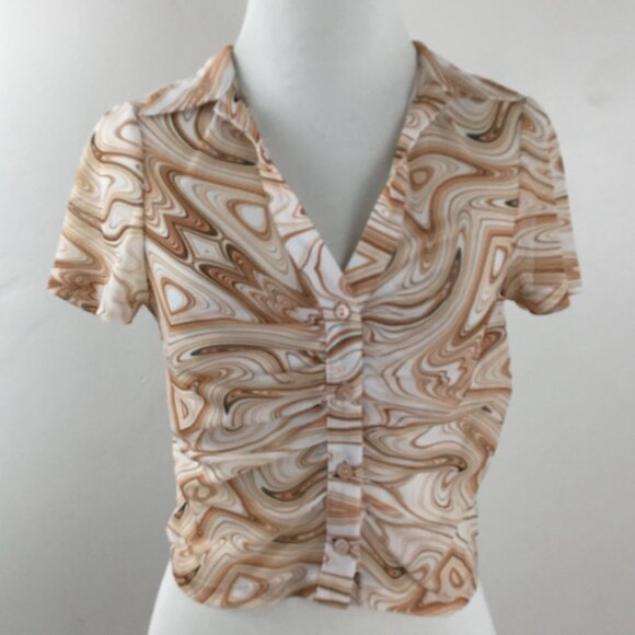 Elodie Button Up Short Sleeve Top s - Picture 9 of 10